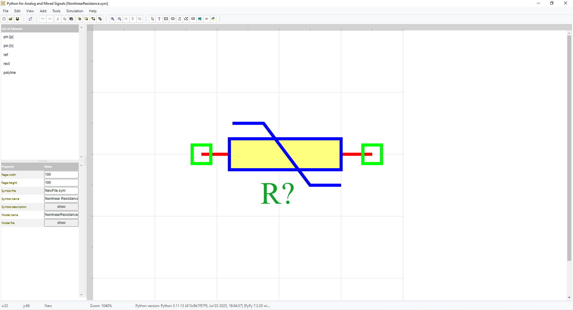 desgine by symbol editor
